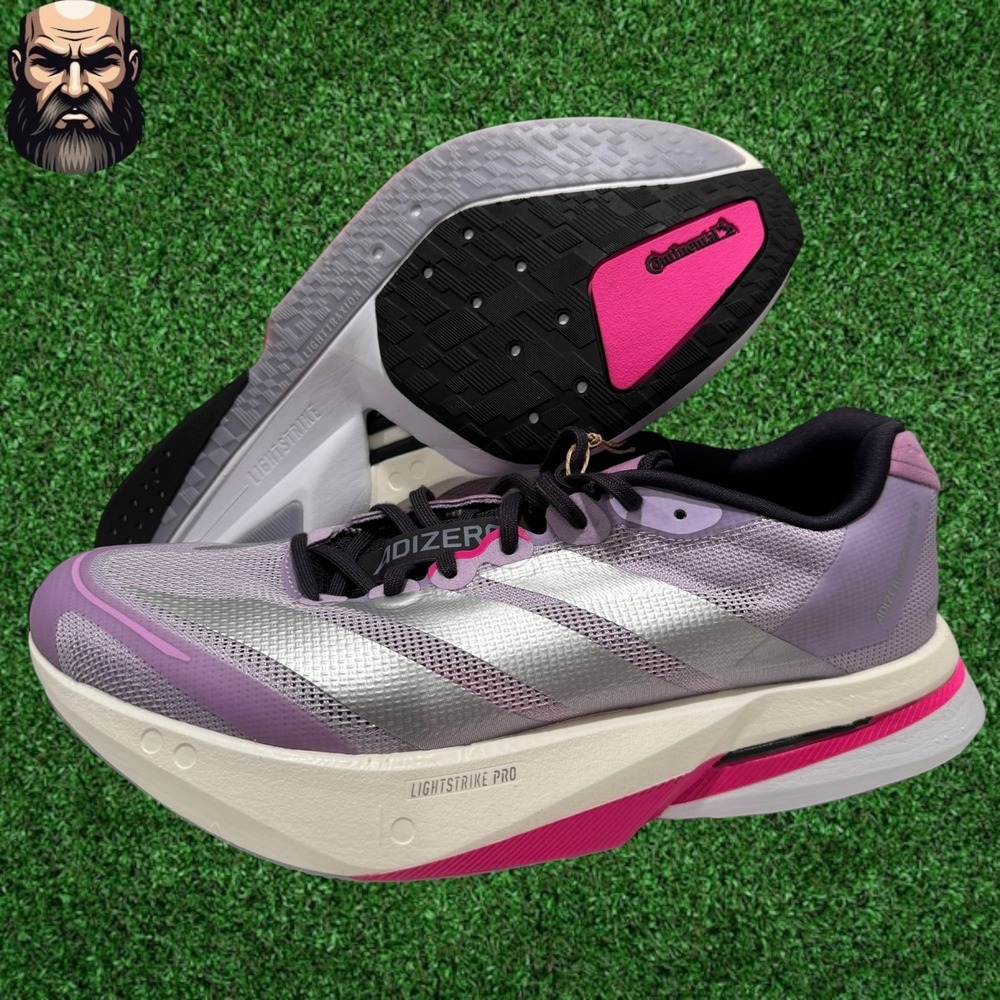 Adidas Adizero Boston 13 W Powder Plum Silver Metallic Pink JS4955 Women Size‎ 9